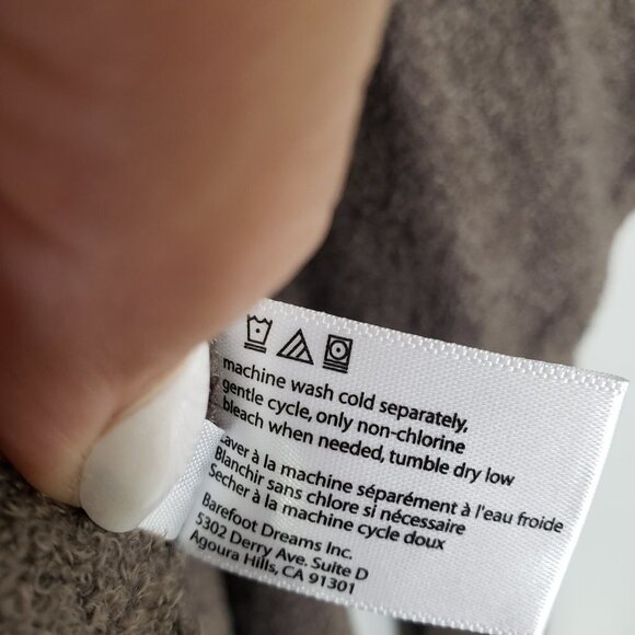 Barefoot Dreams ChicLite Calypso Drape Cardigan L/XL Waterfall Open Front Brown - Picture 10 of 11